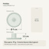 Medidas — Castiçal Pérolas 9cm em Cimento Branco Artesanal Medidas — Castiçal Pérolas 9cm em Cimento Branco Artesanal