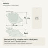 Medidas — Porta Objetos Artesanal Concha Listras 11,5×7,5cm Em Cimento Branco