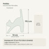 Medidas — Estatueta Gato Minimalista Branca Impressa em 3D Medidas — Estatueta Gato Minimalista Branca Impressa em 3D