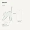 Estatueta Gato Minimalista Branca Impressa em 3D, medidas Estatueta Gato Minimalista Branca Impressa em 3D, medidas