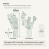 Medidas — Par de Arranjos de Flores Secas com Vasos Garrafa Clássico e Listras 28cm