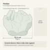Medidas — Porta Objetos Decorativo Mãos 15,5cm em Cimento Artesanal