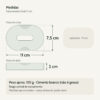 Medidas — Saboneteira Porta Sabonete Banheiro Oval 11cm em Cimento