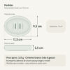 Medidas — Saboneteira Porta Sabonete Banheiro Oval  Luxo 12,5cm em Cimento