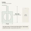 Medidas — Vaso Cubo Decorativo Branco com Tubo de Vidro Solitário