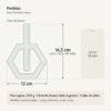 Medidas — Vaso Solitário Hexa de Cimento Branco Artesanal