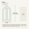 Medidas — Vaso Decorativo de Cimento Branco Solitário para Janela