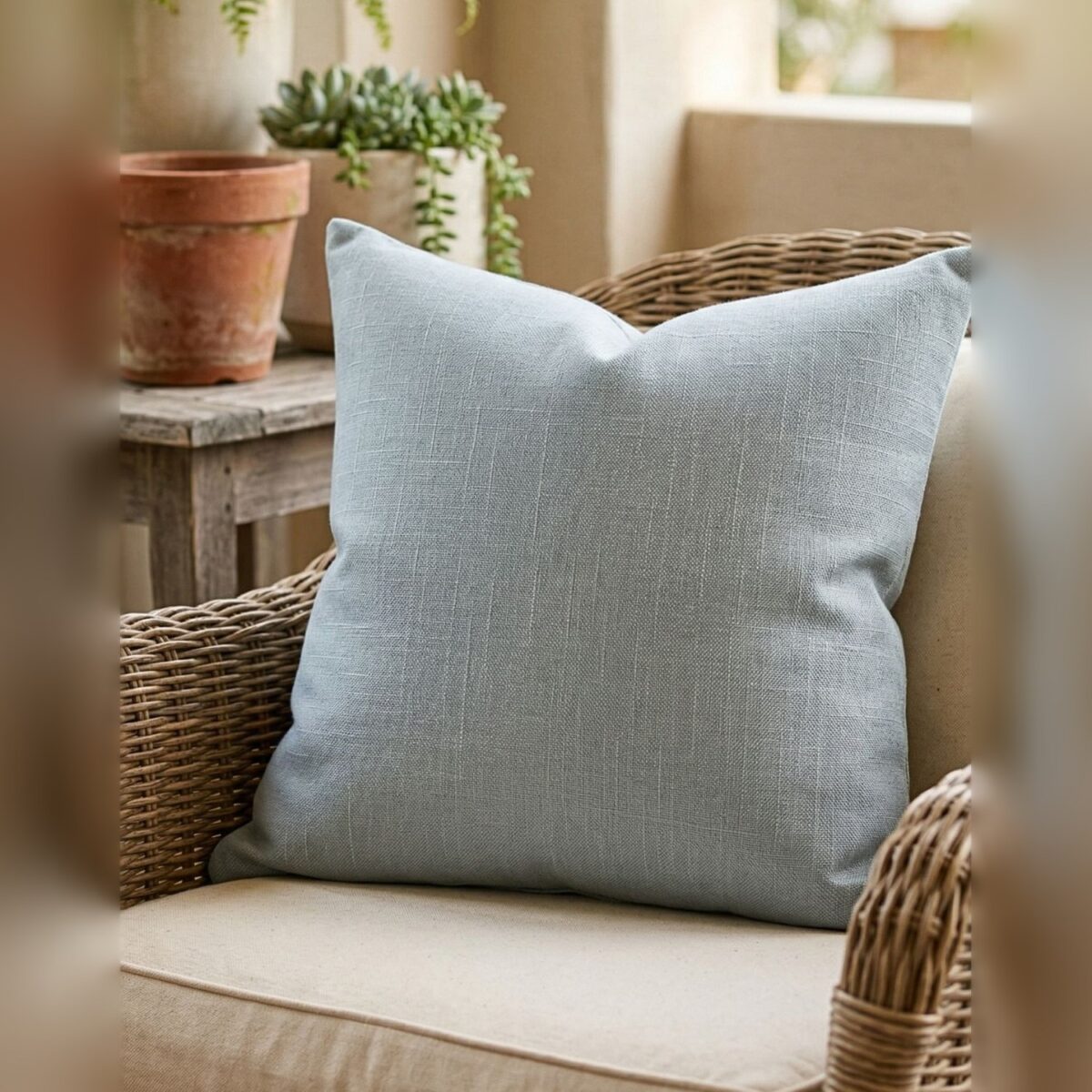 Capa de Almofada 45x45cm Oliveira Aleta Decor Minimalista