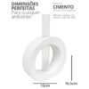 Vaso Decorativo Solitário Redondo 16,5cm Artesanal em Cimento