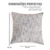 Capa de Almofada 45x45cm Contrastes Aleta Decor Minimalista