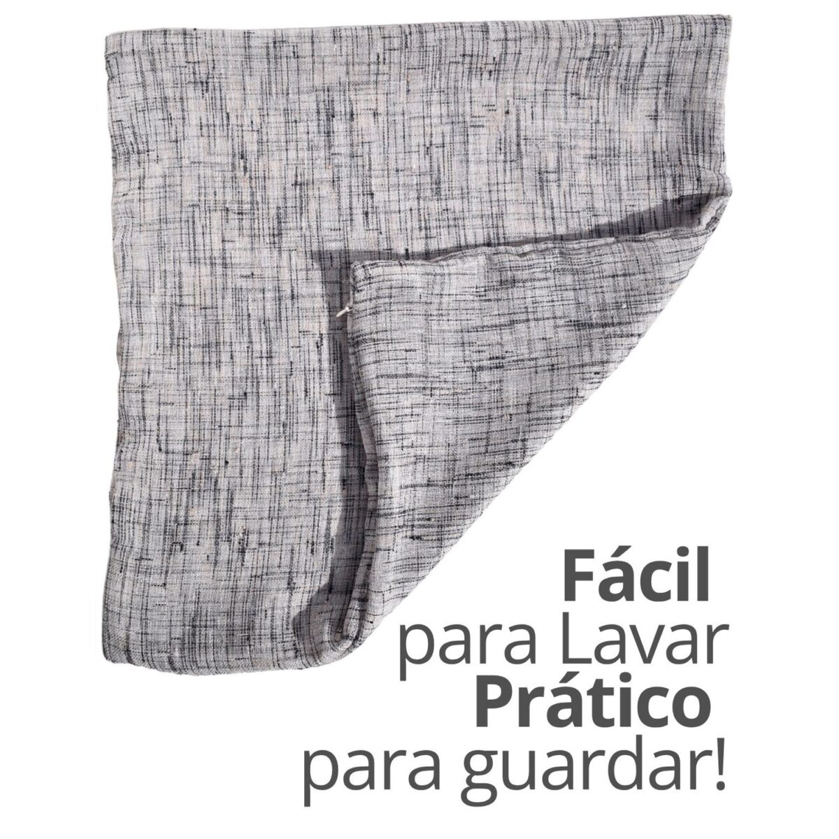 Capa de Almofada 45x45cm Contrastes Aleta Decor Minimalista