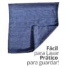 Capa de Almofada 45x45cm Oceano Azul Aleta Decor Minimalista