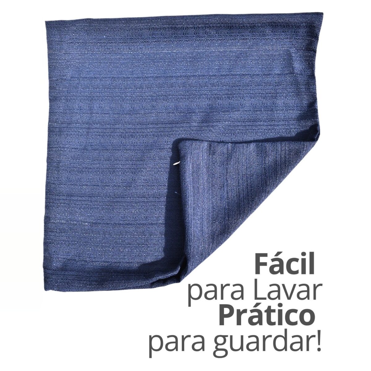 Capa de Almofada 45x45cm Oceano Azul Aleta Decor Minimalista