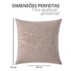Capa de Almofada 45x45cm Areia Aleta Decor Minimalista