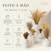 Conjunto Oásis 7 Peças: Vasos com Arranjos de Flores Secas