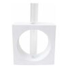 Vaso Cubo Decorativo Branco com Tubo de Vidro Solitário