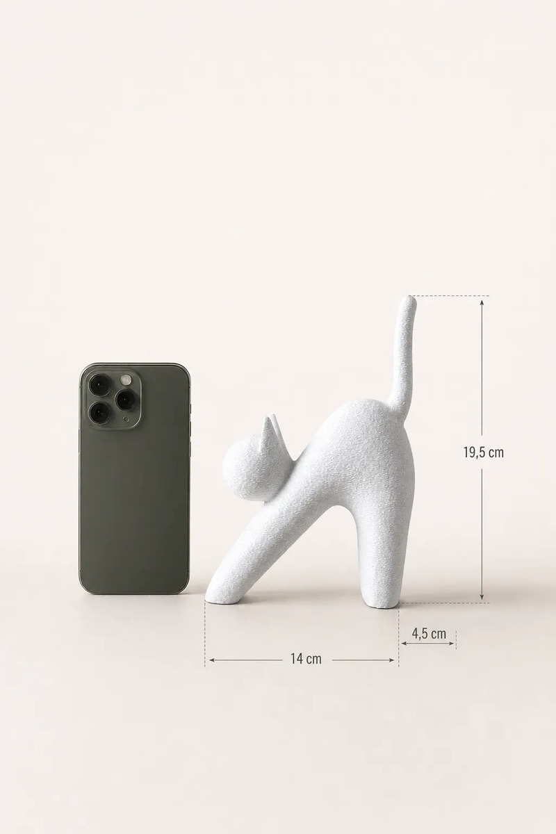 D_713775-MLB112214075298_062026-O Estatueta Gato Minimalista Branca Impressa em 3D