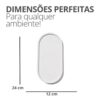Bandeja Oval de Cimento Artesanal Branco para Decoração