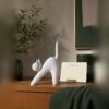 Estatueta Gato Minimalista Branca Impressa em 3D Estatueta Gato Minimalista Branca Impressa em 3D