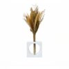 Vaso Cubo Decorativo Branco com Tubo de Vidro Solitário
