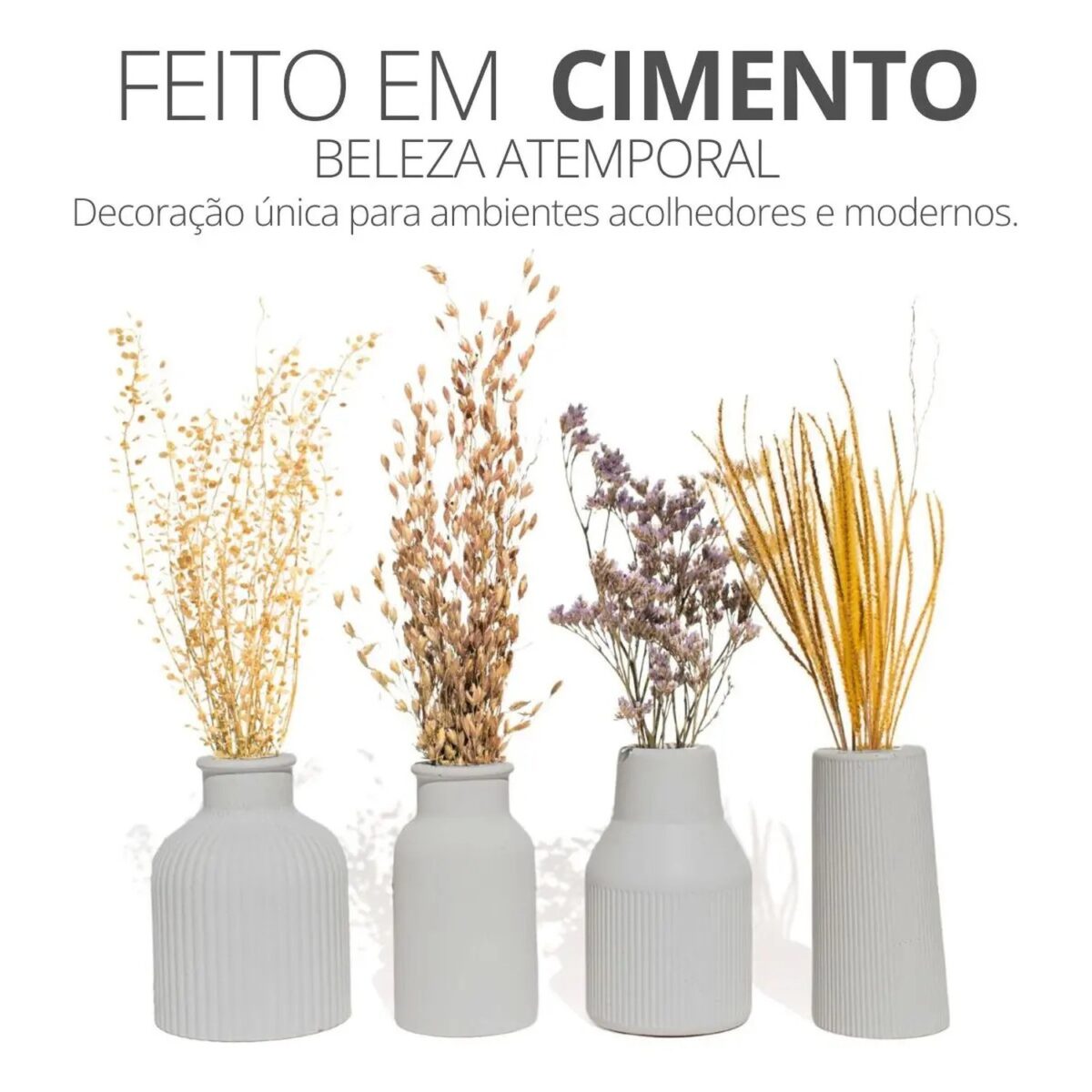 Vasos Decorativos em Conjunto com 4 Peças