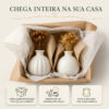 Par de Vasos Luna com Arranjos de Flores Secas