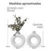 Arranjo de Flores Secas com Vaso de Cimento Lua