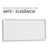 Bandeja de Cimento Branco Retangular Artesanal Aleta