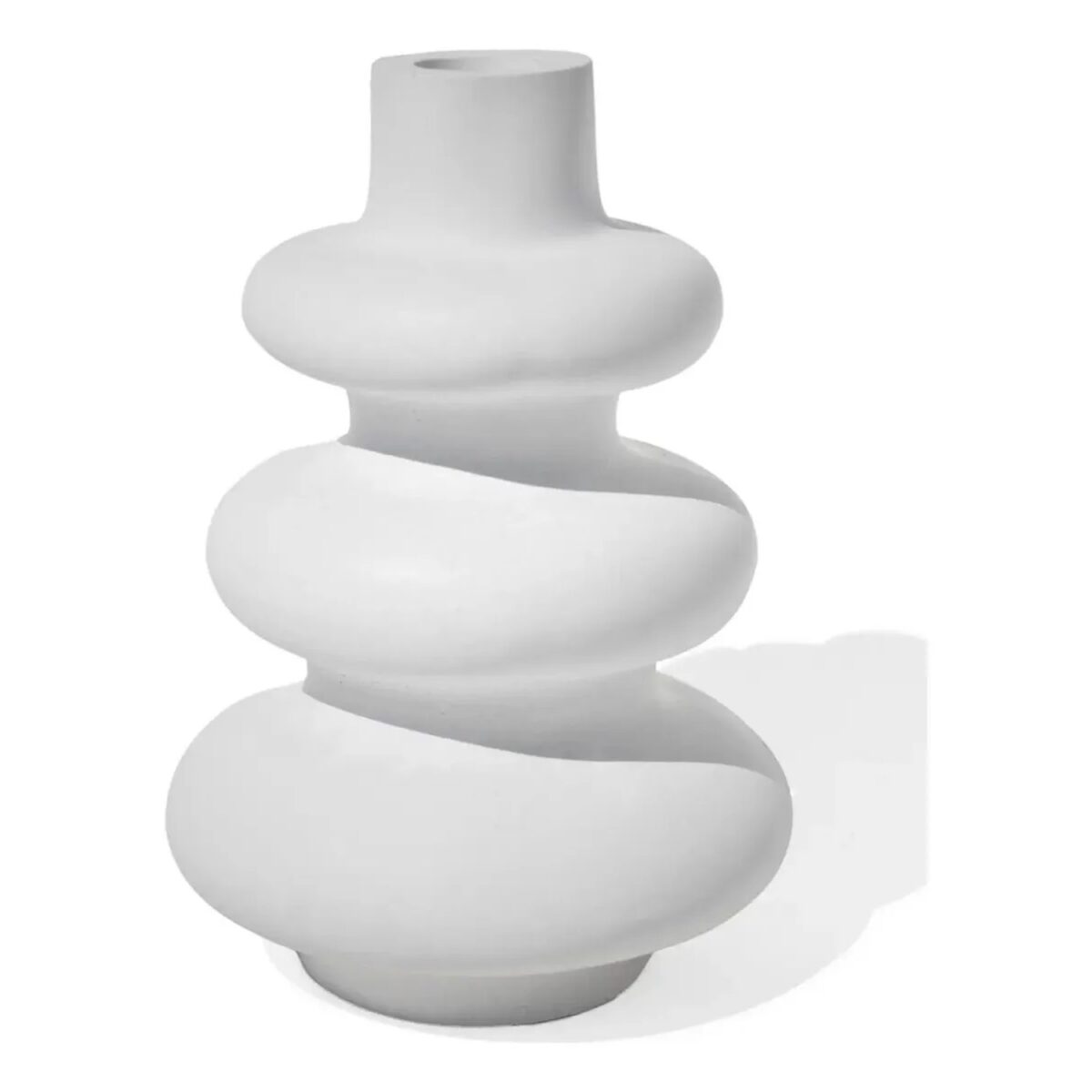 Arranjo de Flores Secas em Vaso Flow 19cm de Cimento