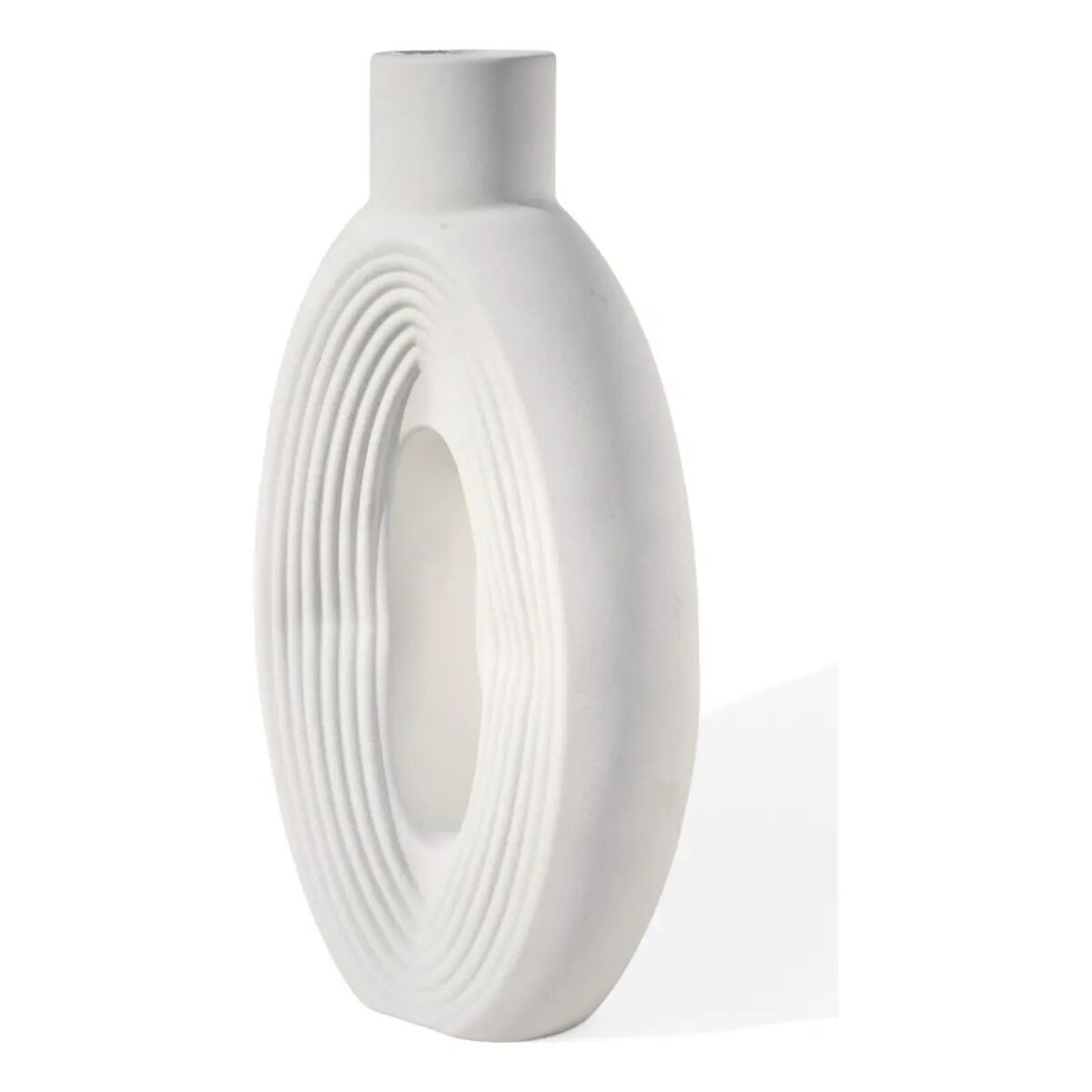 Arranjo de Flores Secas com Vaso Eclipse de Cimento