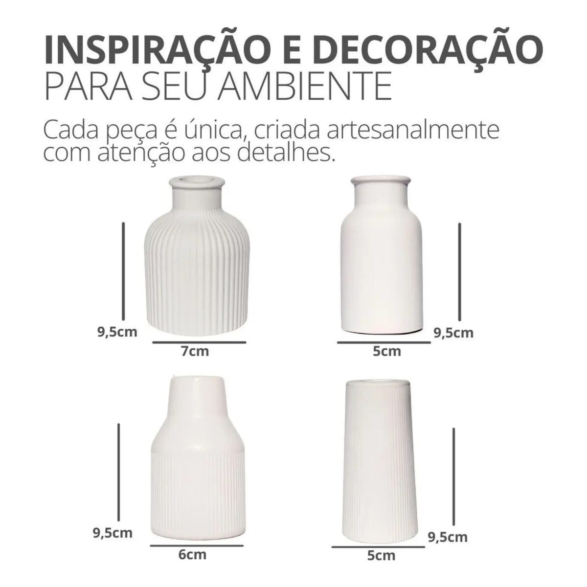Vasos Decorativos em Conjunto com 4 Peças