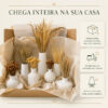 Conjunto Oásis 7 Peças: Vasos com Arranjos de Flores Secas