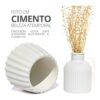Vaso Decorativo de Cimento Kit com 2 Peças — Diamante e Mini Garrafa