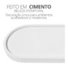 Bandeja Oval de Cimento Artesanal Branco para Decoração