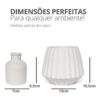 Vaso Decorativo de Cimento Kit com 2 Peças — Diamante e Mini Garrafa