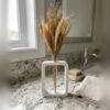Vasos Decorativos de Cimento Branco Retangular com Janela