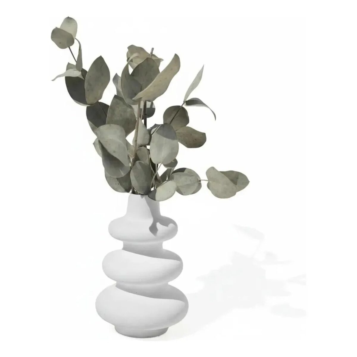Arranjo de Flores Secas em Vaso Flow 19cm de Cimento