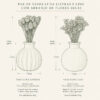 Par de Vasos Luna com Arranjos de Flores Secas