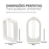 Vasos Decorativos de Cimento Branco Retangular com Janela
