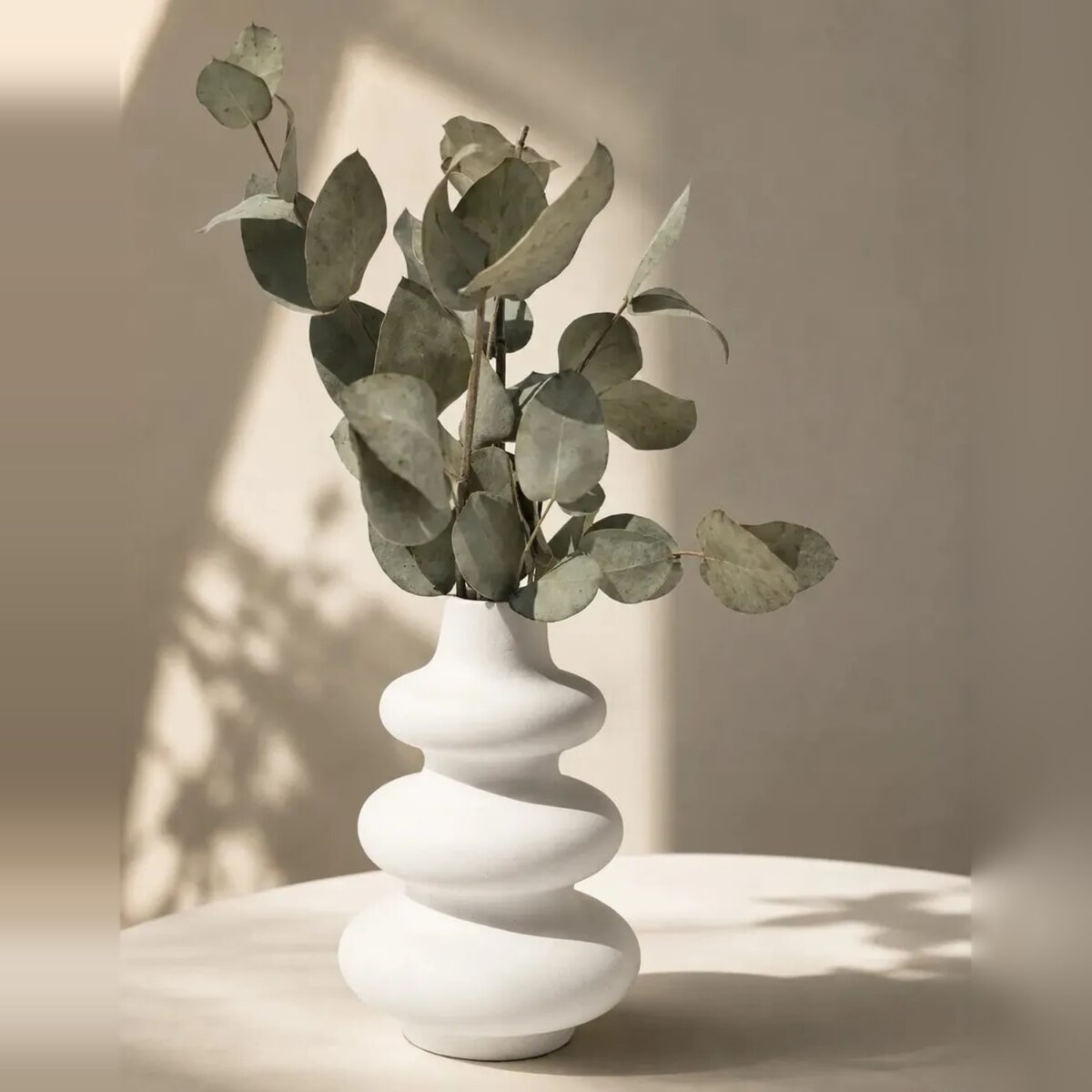 Arranjo de Flores Secas em Vaso Flow 19cm de Cimento
