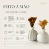 Par de Vasos Luna com Arranjos de Flores Secas