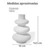 Vaso de Mesa Artesanal Flow — Cimento Branco Egípcio