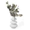 Arranjo de Flores Secas em Vaso Flow 30cm de Cimento