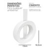Vaso Solitário Redondo de Cimento Branco com Tubo de Vidro