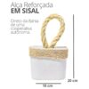Peso de Porta Artesanal Cubo 1,5Kg Concreto com Base Anti Risco