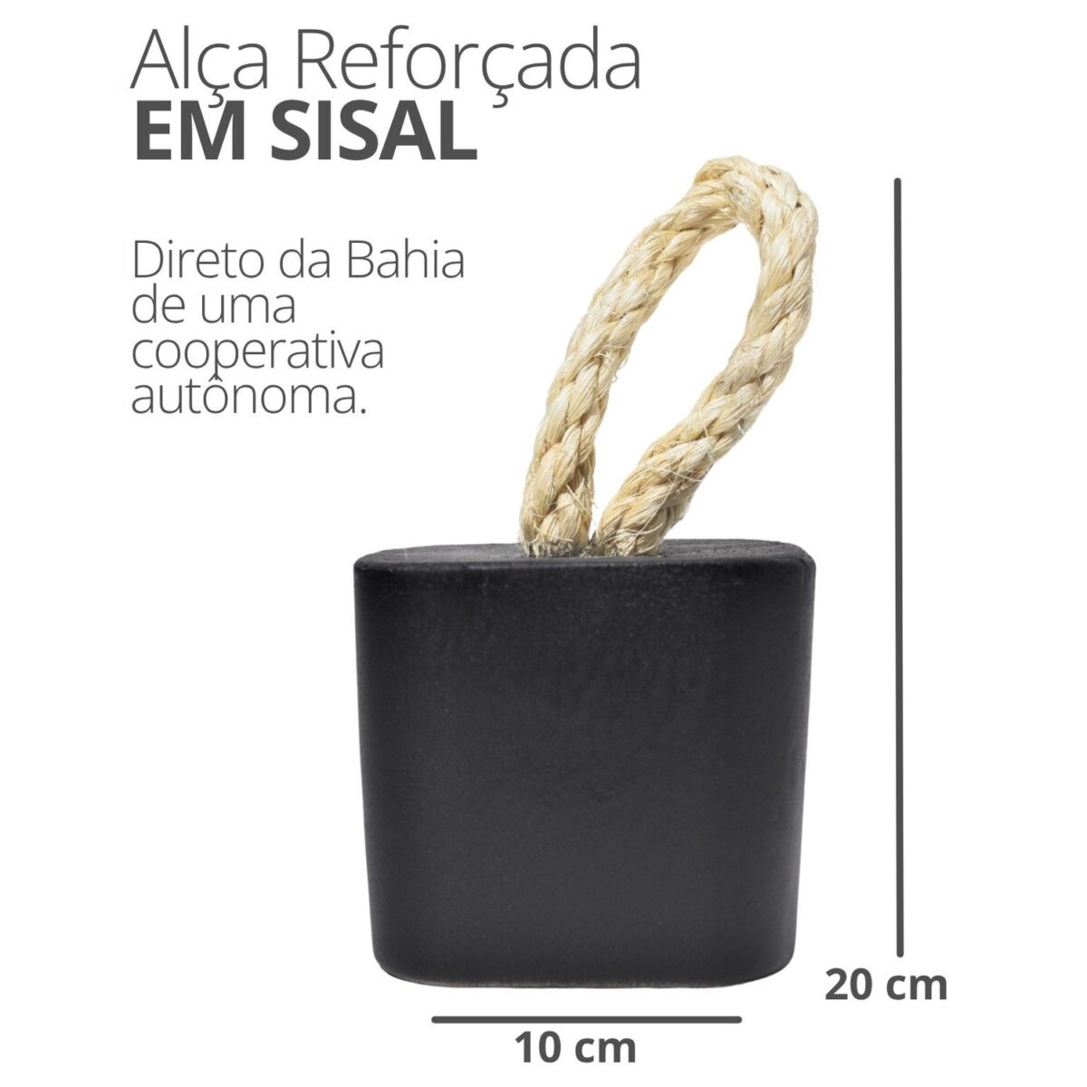 Peso de Porta Artesanal Cubo 1,5Kg Concreto com Base Anti Risco