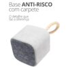 Peso de Porta Artesanal Cubo 1,5Kg Concreto com Base Anti Risco