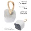 Peso de Porta Artesanal Cubo 1,5Kg Concreto com Base Anti Risco