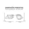 Porta Objetos Artesanal Concha Listras 11,5×7,5cm Em Cimento Branco Porta Objetos Artesanal Concha Listras 11,5×7,5cm Em Cimento Branco