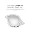 Porta Objetos Artesanal Concha Listras 11,5×7,5cm Em Cimento Branco Porta Objetos Artesanal Concha Listras 11,5×7,5cm Em Cimento Branco
